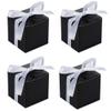 KUPOO 50PCS Favor Boxes,Candy Boxes 2.2x2.2x2.2 Inches Small Gift Boxes with Ribbons for Wedding Baby Shower Decorations Birthday Party Supplies (Black) view 1
