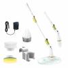 Electric Spin Scrubber, ROEOLNIL Cordless Cleaning Brush with Adjustable Extension Arm 4 Replaceable Cleaning Heads, Power Shower Scrubber for Bathroom, Tub, Tile, Floor view 1