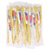 Xuezoioy Disposable Toothbrushes with Toothpaste,300 Pack Yellow Hollow Individually Wrapped Disposable Travel Toothbrushes Kit in Bulk for Homeless,Nursing Home,Hotel,Charity view 1
