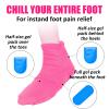 Reusable Cold Therapy Socks, Ice Pack for Feet Heels Injuries Swelling, Hot and Cold Therapy Socks for Plantar Fasciitis Neuropathy Chemotherapy Pain Relief for Foot Ankle (Pink) view 4