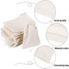 100Pcs Natural Cotton Drawstring Bags, 4 x 6 Inch Reusable Muslin bags, Gift Sachet Tea Bags Jewelry Pouch for Party Wedding Home Storage view 3