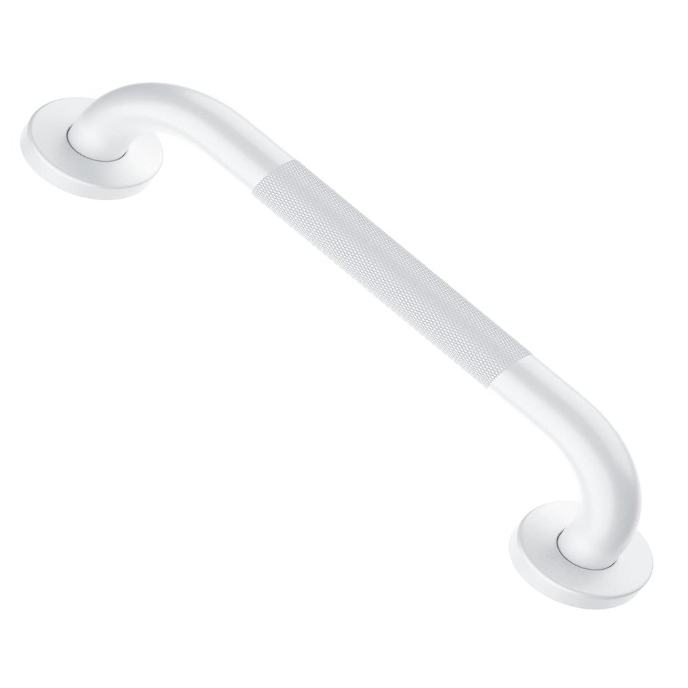 12 Inch Oil Rubbed White Shower Grab Bar w/Anti Slip Grip, ZUEXT Stainless Steel Bath Grab Bar,Bathroom Balance Bar, Wall Mount Safety Handrail Support, Handicap Injury Elderly Senior Assist Handle