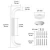 12 Inch Oil Rubbed White Shower Grab Bar w/Anti Slip Grip, ZUEXT Stainless Steel Bath Grab Bar,Bathroom Balance Bar, Wall Mount Safety Handrail Support, Handicap Injury Elderly Senior Assist Handle view 2