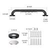 16 Inch Black Shower Grab Bar w/Anti Slip Rubber Grip, ZUEXT Stainless Steel Bath Grab Bar, Bathroom Balance Bar, Wall Mount Safety Handrail Support, Handicap Injury Elderly Senior Assist Handle view 2