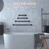 12 Inch Black Shower Grab Bar w/Anti Slip Rubber Grip, ZUEXT Stainless Steel Bath Grab Bar, Bathroom Balance Bar, Wall Mount Safety Handrail Support, Handicap Injury Elderly Senior Assist Handle view 4