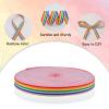 URROMA 1 Roll Stripe Grosgrain Ribbon, 50 Yards Rainbow Decorative Ribbon Polyester Ribbon for Gift Wrapping Boxes on Wedding Birthday Festival Party Decoration view 3