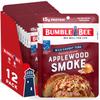 Bumble Bee Applewood Smoke Seasoned Tuna, 2.5 oz Pouches (Pack of 12) - Ready to Eat - Wild Caught Tuna Packet - 15g Protein per Serving - Gluten Free view 1