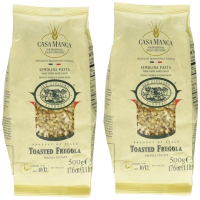 4 Set Casa Manca - Italian Toasted Fregola, (2)- 1.1 Pound Pkgs