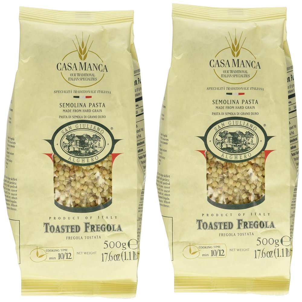 4 Set Casa Manca - Italian Toasted Fregola, (2)- 1.1 Pound Pkgs