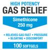 High Potency Gas Relief Softgels with Simethicone 250 mg Relieve Pressure, Bloating and Painful Discomfort Compare to Major Brands Like Phazyme - 3 Pack | Total 300 Count view 3