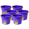 Little Giant P8FBPURPLE 2 Gallon All Purpose Heavy Duty Farm Flat Back Plastic Buckets for Supplies, Toys, Laundry, and Water, Purple, (6 Pack) view 1