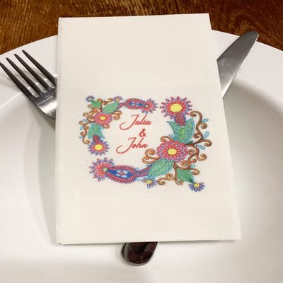 Custom print napkins, birthday paper