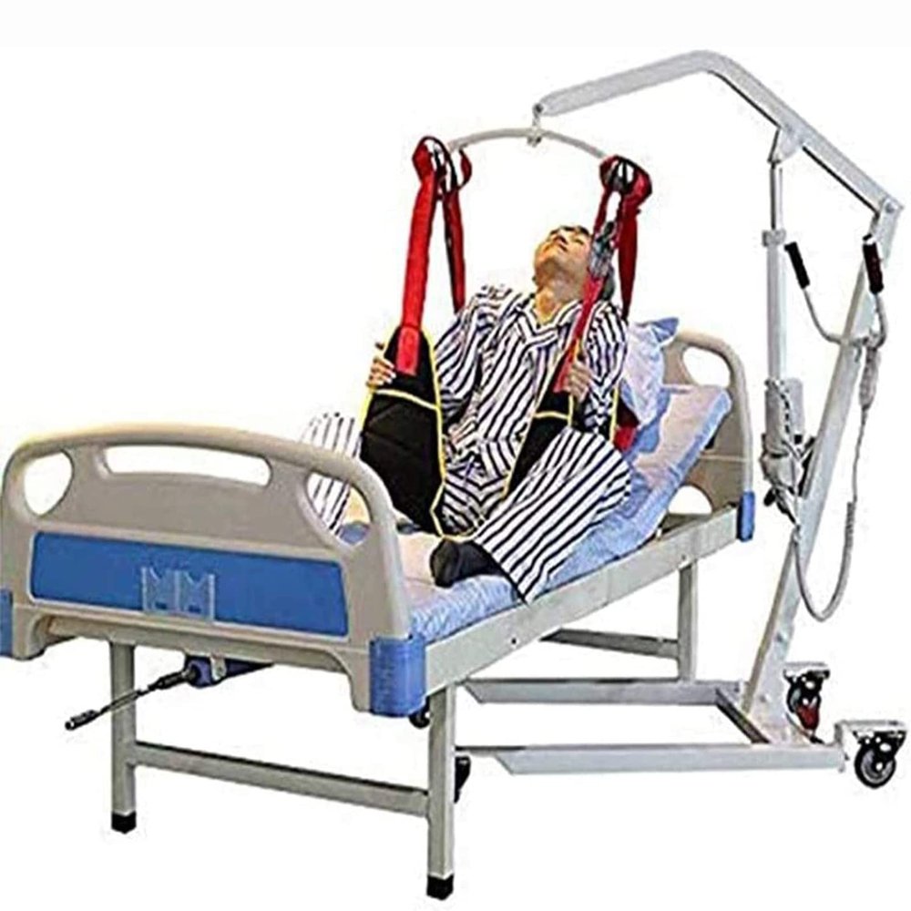 MOFOCO Patient Lifting Hoist Sling, Medical Full Body Patient Lift Sling Reusable Patient Transfer Belt Divided Leg Shower Sling with Head Support