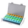 4 Weeks Pill Box, Monthly Pill Organizer, 21 Compartment Portable Pill Case with Organizer, Large Capacity Pill Case 28 Day, Pill Dispenser for Carrying Medicines, Vitamins and Fish Oil Supplements view 2