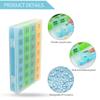 4 Weeks Pill Box, Monthly Pill Organizer, 21 Compartment Portable Pill Case with Organizer, Large Capacity Pill Case 28 Day, Pill Dispenser for Carrying Medicines, Vitamins and Fish Oil Supplements view 3