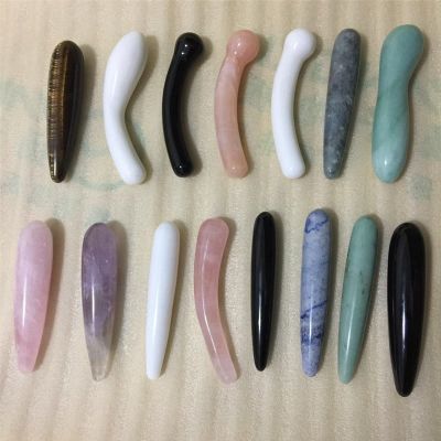 18cm Natural Quartz Crystal Massage Wand Rose Quartz Massage Wand Large Crystal Stone Yoni Massage Stick As Women Gift,18cm Tiger S-Eye
