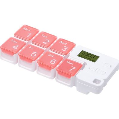 7 Day AM PM Pill Organizer, Travel Pill Box Case, 7 Compartments Weekly Pill Organizer to Hold Vitamins,Fish Oil,Supplements, Weekly Pill Box/Cases, Daily Medicine Dispenser with Alarms