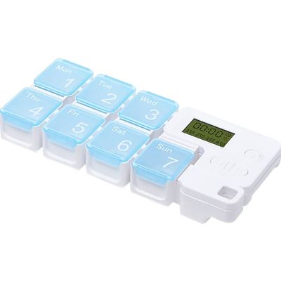 7 Day AM PM Pill Organizer, Travel Pill Box Case, 7 Compartments Weekly Pill Organizer to Hold Vitamins,Fish Oil,Supplements, Weekly Pill Box/Cases, Daily Medicine Dispenser with Alarms
