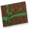 Cute Red Green Skull Gift Wrap Skeleton Christmas Wrapping Paper Premium Goth Birthday Party Bone Decoration Decor (20 inch x 30 inch sheet) view 3