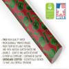Cute Red Green Skull Gift Wrap Skeleton Christmas Wrapping Paper Premium Goth Birthday Party Bone Decoration Decor (20 inch x 30 inch sheet) view 4