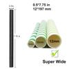 Disposable Drinking Straws Paper Biodegradable 0.5" 1/2 12mm Extra Wide for Boba Smoothies Bubble Tea Pearls Jumbo Milkshake Slushies Thick Shakes, Wedding Birthday Shower Party Supplies, Black 50 PCS view 2