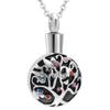 BIAIHQIE Cremation Life Tree Stainless Steel Ashes Holder Memorial Necklace Urn Pendant Keepsake Cremation Jewelry Free Engrave view 1