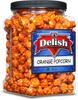 Gourmet Orange Flavored Popcorn by It's Delish, 16 Oz Jumbo Container | Bulk Air Popped Pop Corn Snack - Fruity Orange Themed Candy Confetti  Gluten Free, Vegan, Kosher, 1 Count view 1