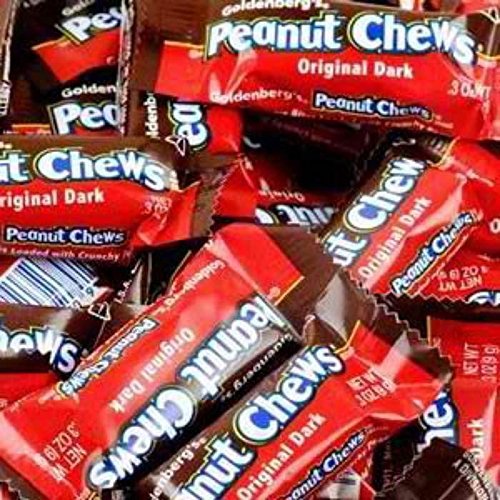 2 set- Original Dark Chocolate Goldenberg's Peanut Chews, 2 Lbs From (Jersey Candy)