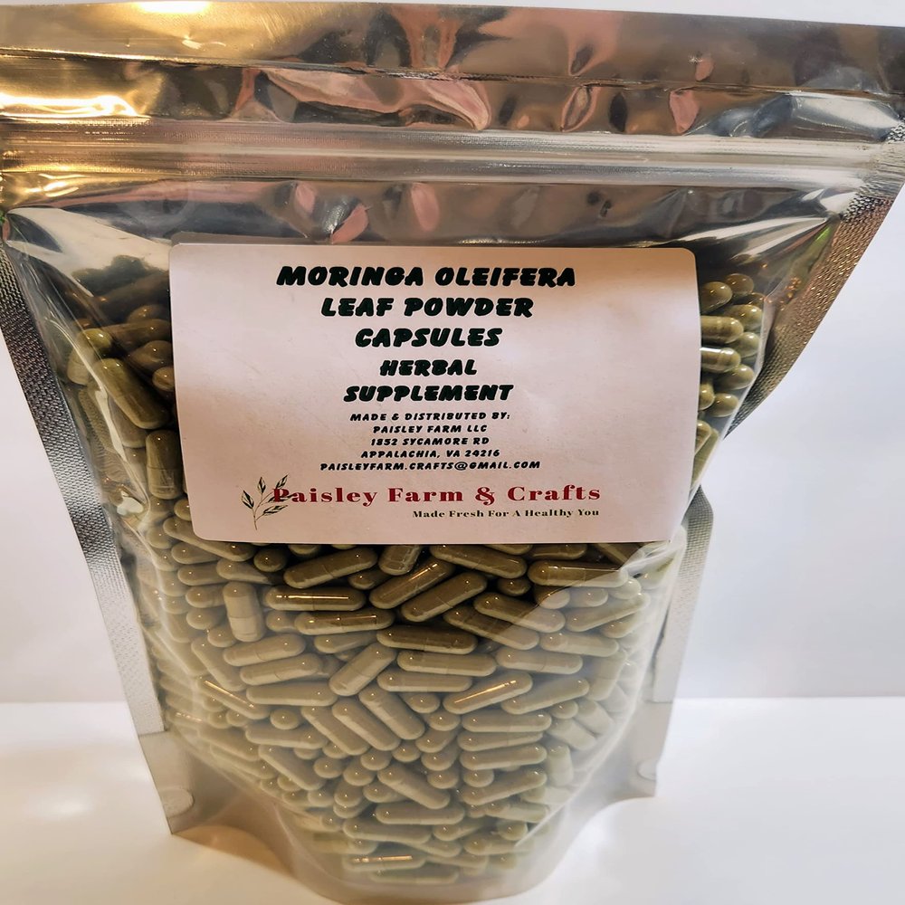 PAISLEY FARM & CRAFTS MADE FRESH FOR A HEALTHY YOU Wholesale Moringa Oleifera Leaf Capsules Non GMO - General Wellness (20000)