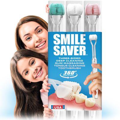 autisticare New Softer Feel Sensory 3-Sided Toothbrush 3-PK | Autism Spectrum Special Needs Asperger's Complete Dental Care Tactile Child Calming Gift Therapy Gum Health Fidget Caregiver Made in USA