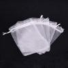 100Pcs Sheer Organza Bags 4"x6"/10cmx15cm, Mesh Organza Gift Bags,White Wedding Favor Bags With Drawstring,Jewelry Pouches Party Festival Gift Bags Candy Bags view 1