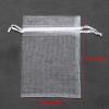 100Pcs Sheer Organza Bags 4"x6"/10cmx15cm, Mesh Organza Gift Bags,White Wedding Favor Bags With Drawstring,Jewelry Pouches Party Festival Gift Bags Candy Bags view 2