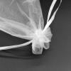 100Pcs Sheer Organza Bags 4"x6"/10cmx15cm, Mesh Organza Gift Bags,White Wedding Favor Bags With Drawstring,Jewelry Pouches Party Festival Gift Bags Candy Bags view 3