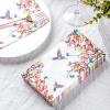 Jetec 200 Count Flower Birds Disposable Bathroom Hand Towels Paper Guest Towels for Bathroom Tree Flower Bird Napkin Paper Disposable Guest Napkins for Birthday Holiday Party Supplies view 2