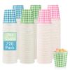 LITOPAK 720 Pack 3 oz Paper Cups, Colorful Disposable Bathroom Cups, Small Mouthwash Mugs for Home, Bathroom, Picnic, Party, and Events view 1