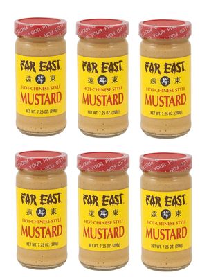 Hot Chinese Mustard - Six 7.25 Ounce Jars of Chinese Hot Mustard (6-pack)