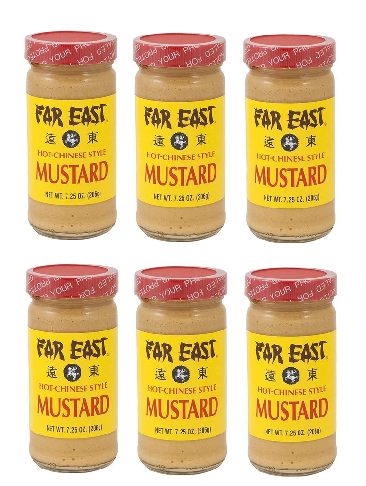 Hot Chinese Mustard - Six 7.25 Ounce Jars of Chinese Hot Mustard (6-pack)
