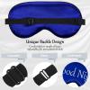 8 Pieces Sleep Mask Silk Eye Mask with Adjustable Strap Soft Blackout Blindfold Eye Cover for Women Men Full Night's Sleep, Travel, Nap, Meditation(Retro Colors) view 4
