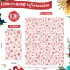 100 PCS Christmas Napkins Cocktail Napkins Paper Disposable Guest Napkin Xmas Candy Theme Decorative Paper Guest Towels for Holiday Christmas Dinner Party Supplies, 7.87 x 4.3 inch view 2
