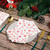 100 PCS Christmas Napkins Cocktail Napkins Paper Disposable Guest Napkin Xmas Candy Theme Decorative Paper Guest Towels for Holiday Christmas Dinner Party Supplies, 7.87 x 4.3 inch view 4