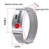 YOTHIWAD Medical Alert Bracelets for Men Women Medical Id Bracelets Adjustable Stainless Steel Band Magnetic Security Clasp DNR(DO NOT RESUSCITATE) view 4
