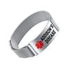 YOTHIWAD Medical Alert Bracelets for Men Women Medical Id Bracelets Adjustable Stainless Steel Band Magnetic Security Clasp (ADDISON'S DISEASE) view 1