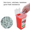 Quart Top Sharps Container, Disposal Disposal Blade Container Hair Salon Disposal Collect Box[Red] view 2