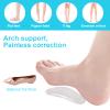 BHXANZOU Plantar Fasciitis High Foot Arch Support Inserts Shoe Insoles for Flat Feet for Sandals Womens,Gel Arch Pads for Flat Feet for Men's 5.5-9/Women's 5-8.5(4.0"x2.1" Clear-3 Pairs) view 2