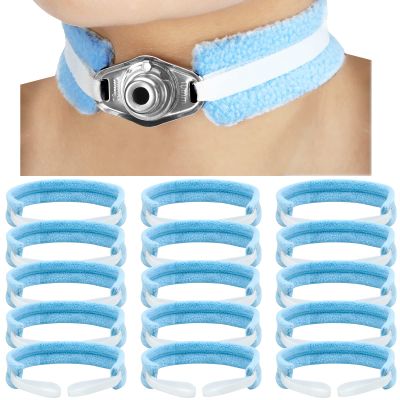 Sosation 15 Pcs Tracheostomy Tube Holder Adjustable Tracheostomy Supplies Tube Holder Soft Reusable Care Kits for Men and Women, One Size Fits Most People