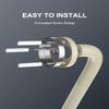 12 Inch Anti Slip Shower Grab Bar Handle Beige White, ZUEXT Stainless Steel Bathroom Grab Bar, Knurled Bathroom Balance Bar, Safety Hand Rail Support,Handicap Elderly Injury Senior Assist Bath Handle view 4