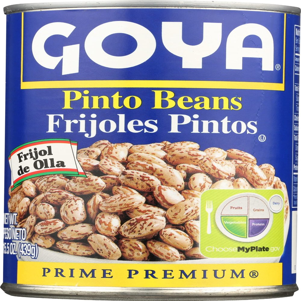Goya Pinto Bean, Fat Free, Sodium Free, Vegan, Kosher Friendly, 15.5 Ounce (Pack of 24)