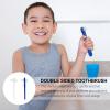 FOMIYES Dual Head Brush 2pcs Set T-Shaped Handle Soft Nylon Bristles Cleaning Tools for False view 3