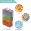 7 Day Pill Organizer AM PM 2 Times a Day, Weekly Pill Organizer, Large Capacity Weekly Pill Case Twice Daily, Rainbow Morning Evening Pill Case 14 Compartments Medicine Box view 3