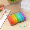 7 Day Pill Organizer AM PM 2 Times a Day, Weekly Pill Organizer, Large Capacity Weekly Pill Case Twice Daily, Rainbow Morning Evening Pill Case 14 Compartments Medicine Box view 4